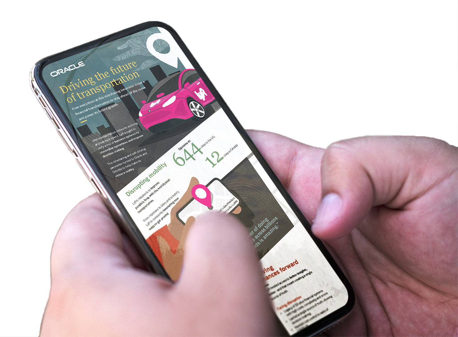 Oracle iPhone X in Hand silo